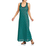 Revolution Women's Chevron Stripe Essential Tank Maxi Dress