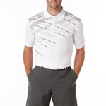 Ben Hogan Performance Big Men's Diagonal Plaid Chest Print Polo Shirt