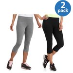 Danskin Now Women's Dri-More Cropped Leggings, 2-Pack Value Bundle