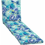 Mainstays Outdoor Chaise Cushion, Blue Tie Dye