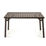 Cosco Outdoor Folding Metal Slat Coffee Table, Sandy Brown