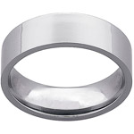 Men's 7mm Titanium Flat Wedding Band