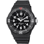 Casio Men's Analog Dive-Style Watch, Black Resin