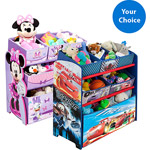 Character Corner Toddler/Kids' Playroom Multi-Bin Toy Organizer (Your Choice of Character)