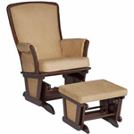 Delta Children Glider with Ottoman, Chocolate/Beige