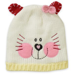 Cold Front Girl's Toddler Kitty Face Beanie Hat