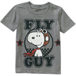 Peanuts Snoopy Fly Guy Slub Toddler Fashion Top