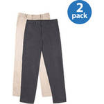 George Boys' School Uniforms, Flat Front Pant 2 Pack