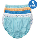 Just My Size - 5-Pack Assorted Cotton Briefs Panties, Style 1610W5