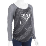 Planet Motherhood Maternity Slightly Sheer Give Love Tee with Raglan Sleeves