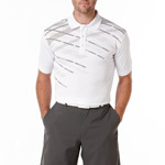 Ben Hogan Performance Men's Diagonal Plaid Chest Print Polo Shirt