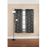 Mainstays Wave Room Darkening Polyester Curtain Panel, Grey