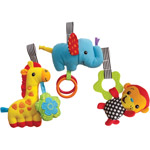 Infantino Pop & Play 3-Piece Plush Hanging Toy Set, Jungle