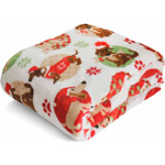 Mainstays Holiday 50" x 60" Microplush Throw, Christmas Pups