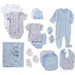 Gerber Newborn Baby Boy 22-Piece Layette Shower Gift Set w/ Bonus Keepsake Box