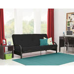 Mainstays Black Metal Arm Futon with 6" Mattress, Black