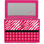 Zebra Dot Printed Jewelry Box with Mirrror