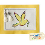 2-Piece Handpainted Card and Beaded Earring Set by Heshima for Full Circle Exchange