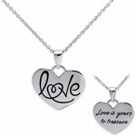 Connections from Hallmark Stainless Steel Love Pendant