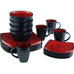 Soho Lounge Square 16-Piece Dinnerware Set