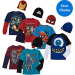 Boys' Graphic Tee and Beanie Combos, Your Choice