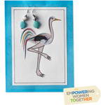 2-Piece Handpainted Card and Beaded Earring Set by Heshima for Full Circle Exchange