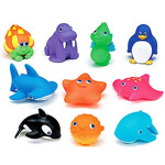 Munchkin - Squirtin' Sea Buddies Bath Toys, 10-Pack