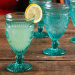 The Pioneer Woman Adeline Embossed Footed Glass Goblet