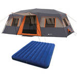 Ozark Trail 12 Person Instant Cabin Tent with Two Queen Airbeds Value Bundle ($51.94 Savings)