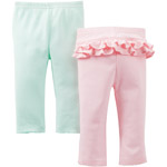 Child of Mine by Carter's Newborn Baby Girl Pants, 2-Pack