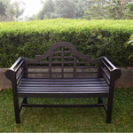 4' Lutyen's Bench, Dark Brown