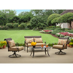 Better Homes and Gardens Riverwood 4-Piece Patio Conversation Set, Seats 4