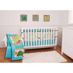 Sumersault Jungle Dance 9-Piece Nursery in a Bag Crib Bedding Set with BONUS Bumper