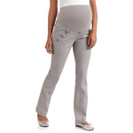 Planet Motherhood Maternity Full Panel Woven Pant With Button-Front Curved Pockets