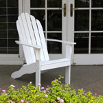 FSC Hardwood Outdoor Adirondack Chair, Multiple Colors