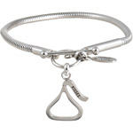 Connections from Hallmark Stainless Steel Hershey's Kiss Toggle Bracelet, 7.25"