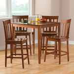 Mainstays 5-Piece Counter-Height Dining Set, Cherry