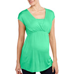 Planet Motherhood Maternity Empire Waist Surplice Tee--Easy for Nursing