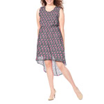 Moda Women's Geo Pop Collection Hi-Low Woven Dress