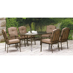 Mainstays Brookwood Landing 7-Piece Patio Dining Set, Brown, Seats 6