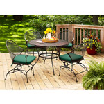 Better Homes and Gardens Clayton Court 5-Piece Patio Dining Set, Green, Seats 4