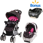 Graco - Spree Travel System, Priscilla with Bonus Base