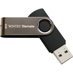 Wintec FileMate 8GB SWIVEL USB Flash Drive, Black