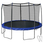 Skywalker Trampolines 14' Round Trampoline and Enclosure with Bonus Wind Stakes