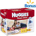 HUGGIES Simply Clean Baby Wipes Refill, 648 sheets