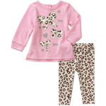 Garanimals Newborn Girl French Terry Tunic and Legging Set