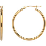 Simply Gold 10kt Yellow Gold Polished Hoop Earrings