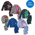 Kids' License Character 2 Piece Pajama Coat Set, Choice of Boy or Girl