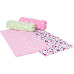 Gerber Flannel Receiving Blanket, Girl, 4-Pack