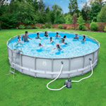 Coleman 22' x 52" Power Steel Frame Above-Ground Swimming Pool Set